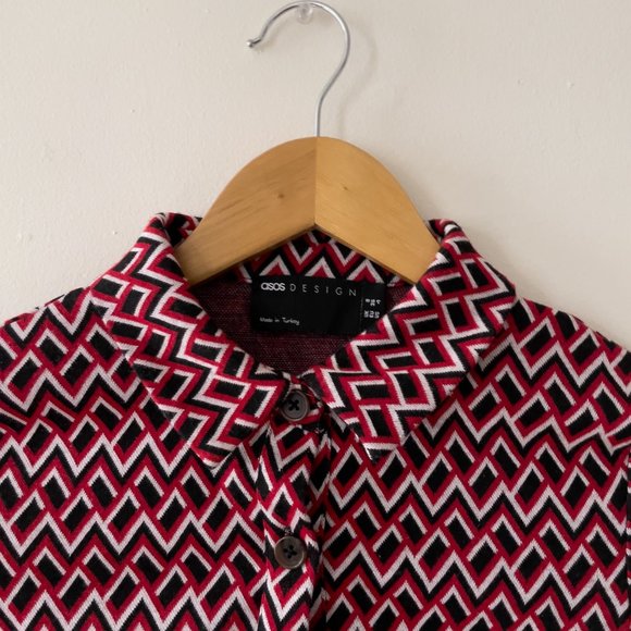 ASOS DESIGN JERSEY RETRO SUIT CROP TOP - Picture 6 of 7